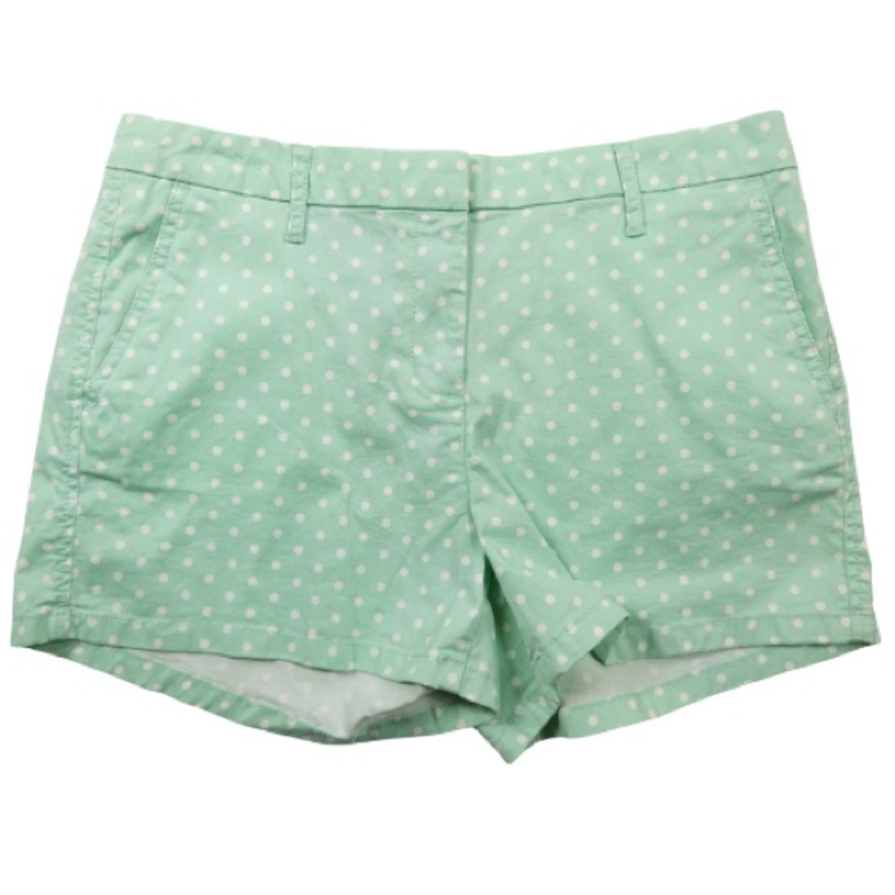 Mint with White Polka Dot Shorts, women size 2